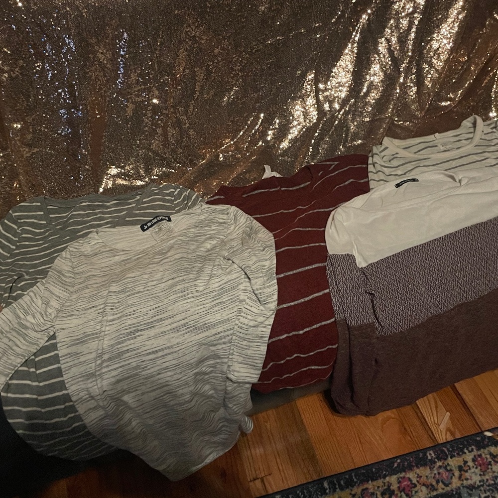 Set of 5 Long sleeve maternity tops size M